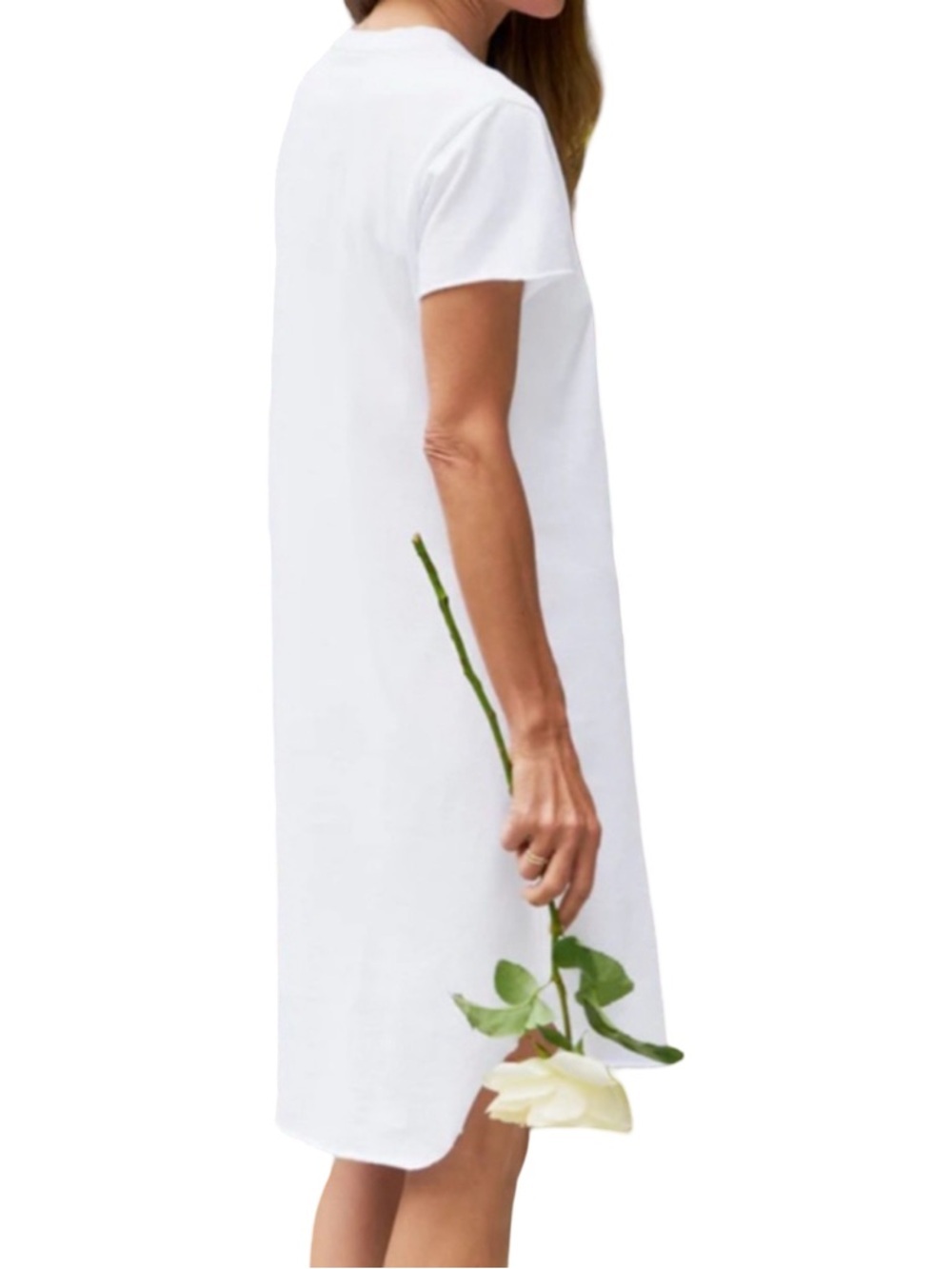 Frank & Eileen Mini Harper Tee Dress White Size S - Picture 2 of 7